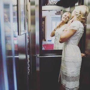 Lace Dress size M grey